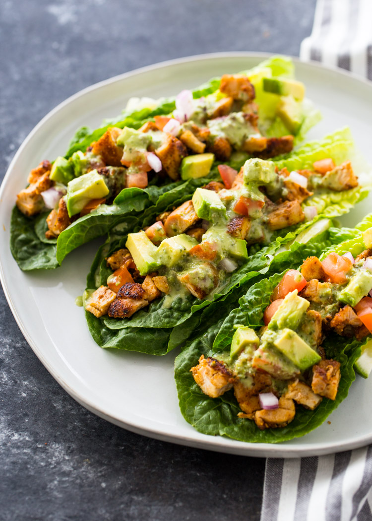 Chicken Taco Lettuce Wraps (Low-Carb , Paleo, Keto)