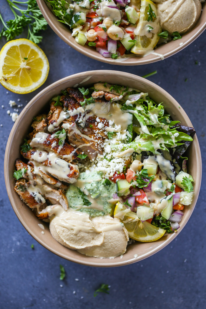 Healthy Chicken Shawarma Bowls