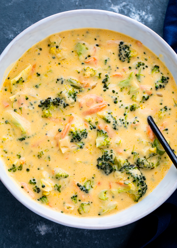 30 Minute Broccoli Cheddar Soup (Better than Panera!)