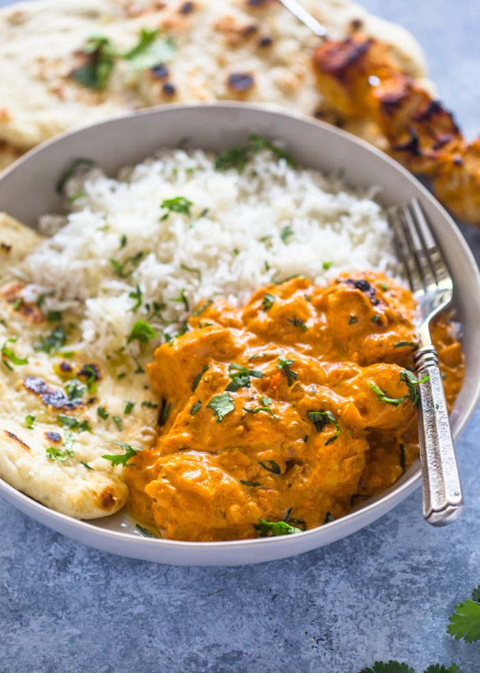 Easy Chicken Tikka Masala with Stove-Top Garlic Naan